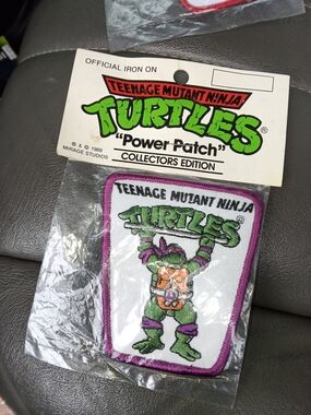 1989 Teenage Mutant Ninja Turtles Power Patch Donatello New Old Stock Htf